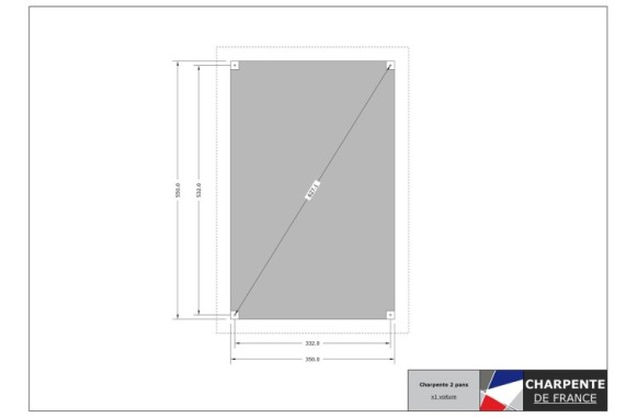 Charpente x2 pans - x1 voiture