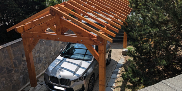 Abri voiture en bois Douglas : robustesse et durabilité